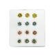 0.97 Carat Blue-gray Pink Yellow Green Diamonds Natural Fancy Color Round 12 Box