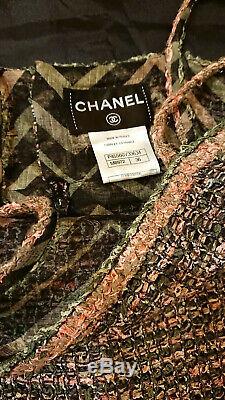 100%Authentic Chanel Green Pink Tweed Dress! Sz 36 Gorgeous