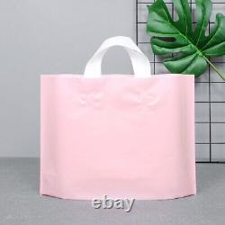 100pcs Custom Logo With Handle Plastic Bag Print One Color Logo On Double-sided
