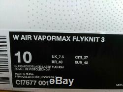 10 women's Nike air VAPORMAX Flyknit 3 pink green multicolor running CI7577 001