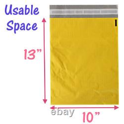 10x13 Pink Teal Purple Blue Yellow Green Poly Mailers Flat Shipping Bags Combo