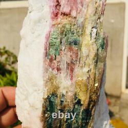1278g Raw Pink Green Tourmaline Quartz Crystal Gemstone Rough Mineral Specimen