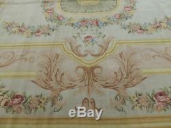 12x22 RARE Oversize/Palace FRENCH Savonnerie Oriental Rug Yellow Pink Green Gold