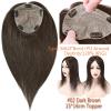 150% Hair Topper Remy Human Hair Clip In Top Silk Base Toupee Hairpiece Wig Long