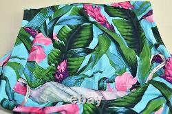 $175 NEW Tommy Bahama TULUM BLOOMS MAXI DRESS Blue Radiant Pink Green S