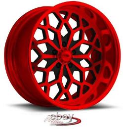18 Pro Wheels Rims Snowflake Candy Red Year Forged Billet Aluminum One Line