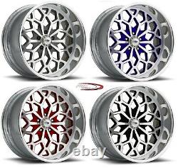 18 Pro Wheels Rims Snowflake Candy Red Year Forged Billet Aluminum One Line