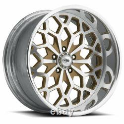 18 Pro Wheels Rims Snowflake Rose Gold Year Forged Billet Aluminum One Line