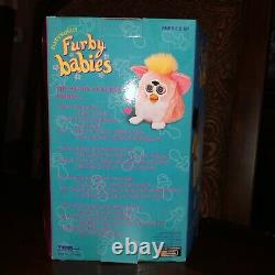 1999 Furby Baby Pink Coral Furby With Green Eyes Nib