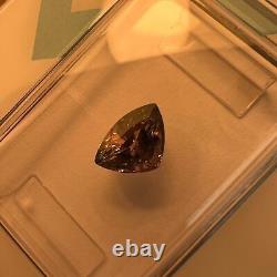 1.01ct Colour Change Sapphire Pink Green Blue No Heat IGI CERTIFIED Triangle Cut