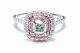 1.31ct Light Green, Argyle 6pp Intense Pink Diamond Engagement Ring Gia 18k Vs1