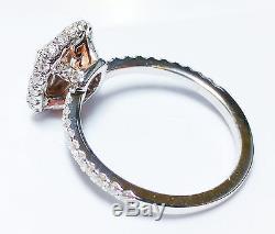 1.31ct Light Green, Argyle 6pp Intense Pink Diamond Engagement Ring GIA 18K VS1