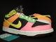 2010 Nike Dunk Low Highlighter Grey Yellow Pink Green Orange 310569-071 Ds 7y 7