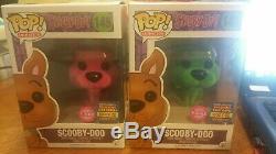 2017 SDCC Pink & Green Scooby-Doo Flocked Funko Pop's LE 1000 PCS each