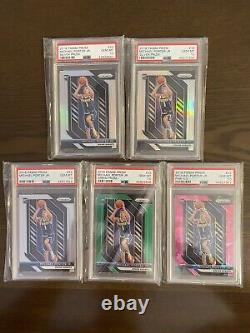 2018-19 Prizm Silver Pink Ice Green Michael Porter Jr RC Rookie PSA 10 Lot Look