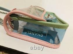 2018 CHANEL PVC Clear Pink Green chain strap SOLD OUT