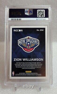 2019 Chronicles ZION WILLIAMSON Recon Green / Pink Parallel PSA 10 Gem Mint RC