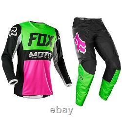 2020 Fox Racing 180 Motocross MX Bike Kit Pants Jersey Fyce Mul Green / Pink