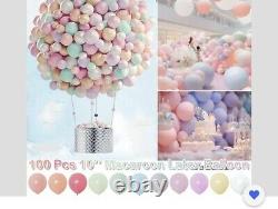 20 Pastel Coloured Balloons 10inch, Macaroon Colours, Pink, Peach, Lemon, Green Etc