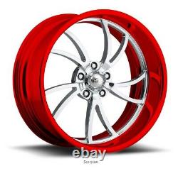 20 Pro Billet Wheels Rims Scorpion 5 Forged Candy Red Line Specialties