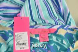 $258 NEW Lilly Pulitzer ALISHA MIDI DRESS Shake Your Palm Pink Blue Green XS
