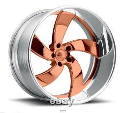 26 Pro Wheels Rims Sicario 5 Rose Gold Deep Lip Forged Billet Twisted