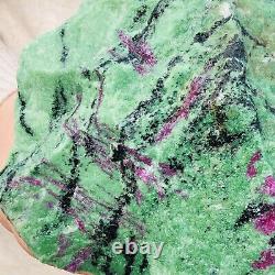 2970g Natural Pink Ruby Green And Black Fuchsite Quartz Rough Mineral Specimen