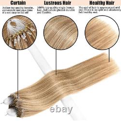 300s 150g Micro Loop Ring Beads Link Human Hair Extensions 100% Remy Real Hair