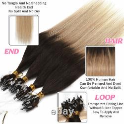 300s 150g Micro Loop Ring Beads Link Human Hair Extensions 100% Remy Real Hair