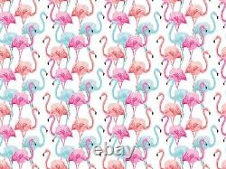 3D Animal Flamingo Pink Green Wallpaper Wall Murals Removable Wallpaper 17