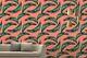3d Green Leaf Pink Background Self-adhesive Removable Wallpaper Murals Wall 191