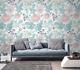3d Green Pink Floral Self-adhesive Removeable Wallpaper Wall Mural Sticker 124