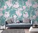 3d Green Pink Floral Self-adhesive Removeable Wallpaper Wall Mural Sticker 157