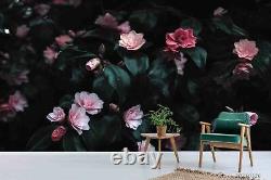 3D Pink Floral Green Plant Wall Murals Wallpaper Murals Wall Sticker Wall 228