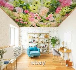 3D Pink Green Rose NA3241 Ceiling WallPaper Murals Wall Print Decal AJ US Fay