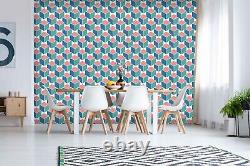 3D Pink Green Square G18473 Wallpaper Wall Murals Removable Self-adhesive Honey