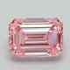 3 Ct Certified Natural Emerald Cut Pink Diamond D Grade Vvs1 +1 Free Gift