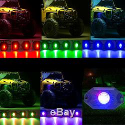 4 Pod Neon LED Rock Light Kit Bluetooth RGB Underglow for Offroad Car Truck Boat