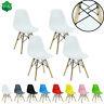 4 X Eiffel Dining Chairs Retro Abs Plastic White Black Grey Red Green Pink Blue