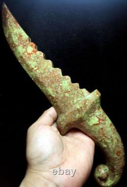 596g DIY KNIFE Amazing! Natural Red Pink Ruby in Green Epidote Crystal knife