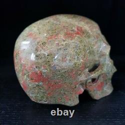 5 Pink and Green Unakite Crystal Skull 1.2kgs