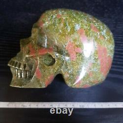 5 Pink and Green Unakite Crystal Skull 1.4kgs