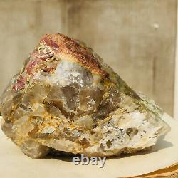 658g Raw Pink Green Tourmaline Quartz Crystal Gemstone Rough Mineral Specimen