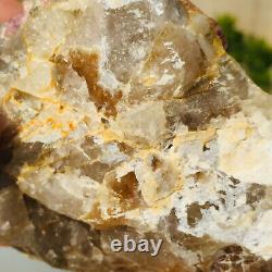 658g Raw Pink Green Tourmaline Quartz Crystal Gemstone Rough Mineral Specimen