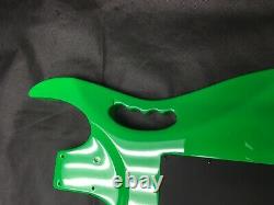 6 string guitar body, Jem style, HSH, OSNJ, Lochness green, pink claw RB061