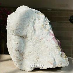 7.22lb Rare Natural Pink Green Tourmaline Quartz Crystal Gemstone Specimen