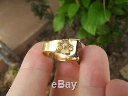 7.3ct Tourmaline 22k Solid Yellow Gold Handmade Artisan Ring 6.6gr No 18k 14k