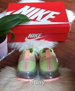 7.5 women's Nike air VAPORMAX Flyknit 3 sugar GREEN pink running AJ6910 700