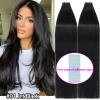 80pcs Invisible Tape In Russian Remy Human Hair Extensions Thick Full Head Ombre
