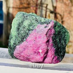 955g Natural Pink Ruby Green And Black Fuchsite Quartz Mineral Specimen Healing